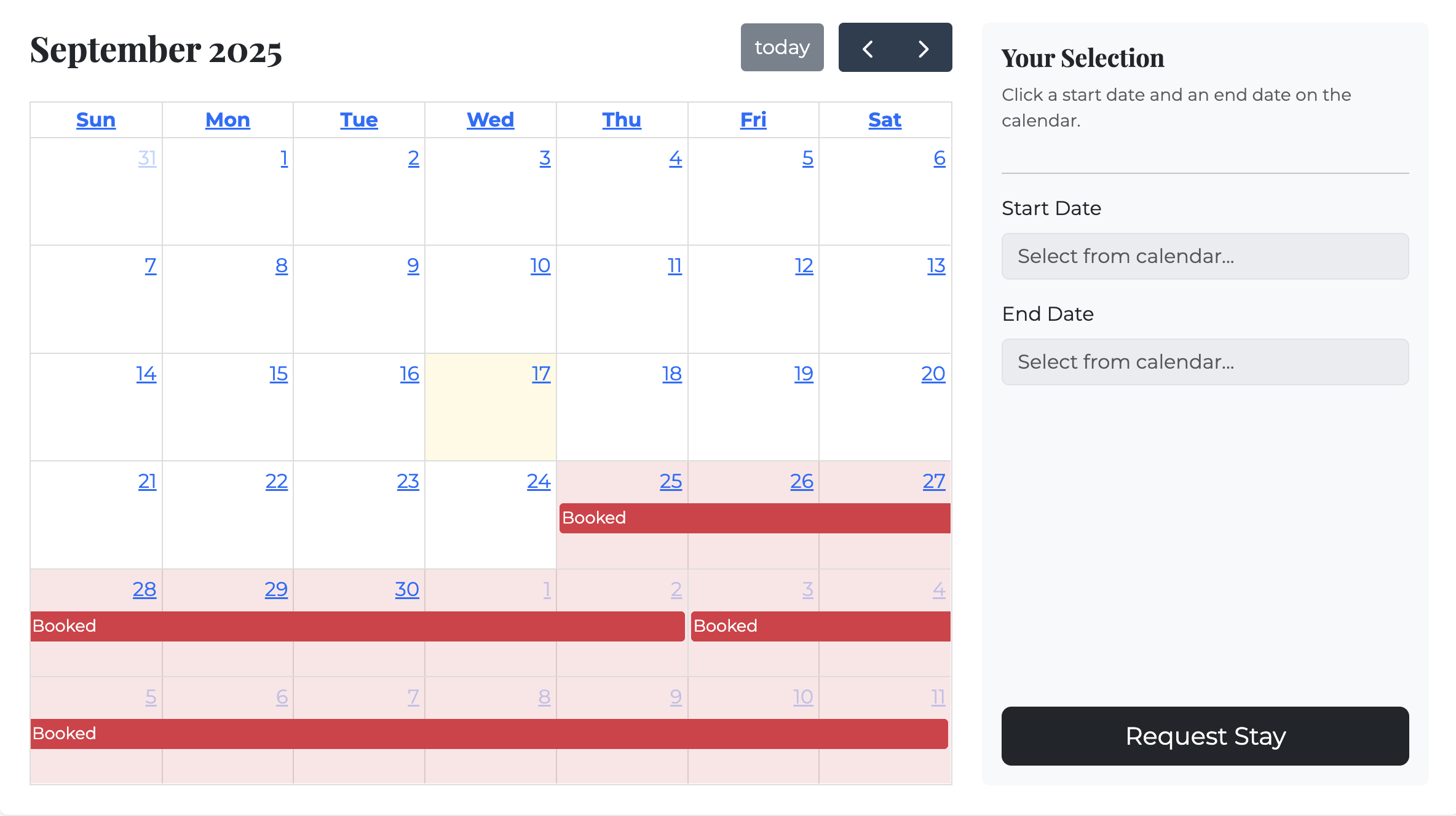 BookIQ calendar screenshot